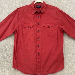 Pendleton Forester Rust Orange Red Long Sleeve Button Down Shirt / Shacket